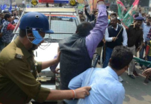 पटना के डाकबंगला चौराहा पर भारत बंद के आंदोलनकारियों की उदंडता